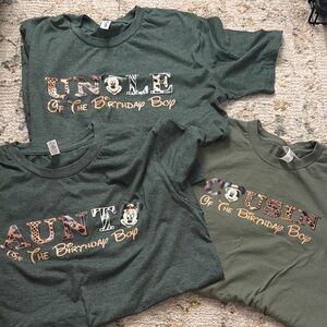 Family Birthday T-Shirts - Uncle, Aunt, Cousin
